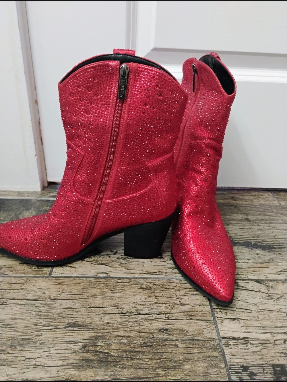 Country Glam Disco Cowgirl Rodeo Chic Concert Core Rhinestone Boots Size 8 - Picture 5 of 6